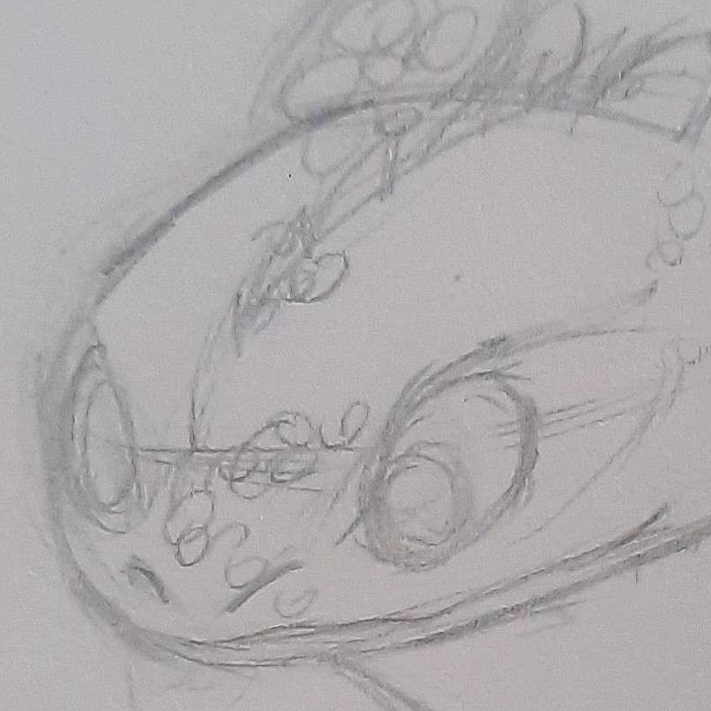 A cute lil head shot of Toothless from HTTYD.