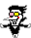 Spamton Deltarune. He's jumping.